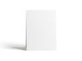 A stark white rectangular object casting a subtle shadow on a plain background Royalty Free Stock Photo