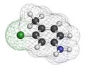 Starlicide avicide molecule gull toxicant. 3D rendering. Atoms are represented as spheres with conventional color coding:. Royalty Free Stock Photo