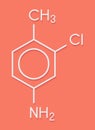 Starlicide avicide molecule gull toxicant. Skeletal formula. Royalty Free Stock Photo