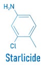 Starlicide avicide molecule or gull toxicant. Skeletal formula. Royalty Free Stock Photo