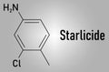 Starlicide avicide molecule or gull toxicant. Skeletal formula. Royalty Free Stock Photo