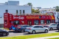 Starline sightseeing bus in Los Angeles - CALIFORNIA, USA - MARCH 18, 2019 Royalty Free Stock Photo