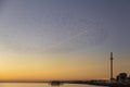 Starlings in Brighton at dusk Royalty Free Stock Photo