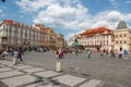 Staromestske Namesti Old Town main square and the Jan Hus monument in Prague, Czech Republic Royalty Free Stock Photo