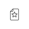 Starred document vector icon. Simple document symbol in trendy gradient style design. Vector illustration. eps 10