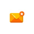 starred message mail icon vector. starred email icon symbol design