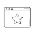 Starred page line icon.