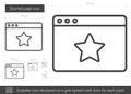 Starred page line icon.