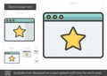 Starred page line icon.