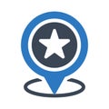 Starred vector glyph color icon