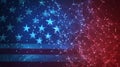 A starry American flag where each star is a glowing node connected by