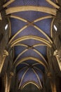 A gothic cathedral ceiling in Neuchatel, Switzerland