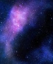 Starry deep outer space nebual and galaxy Royalty Free Stock Photo