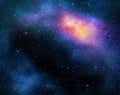 Starry deep outer space nebual and galaxy Royalty Free Stock Photo