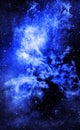 Starry deep outer space nebual and galaxy Royalty Free Stock Photo