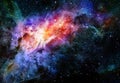 Starry deep outer space nebula and galaxy Royalty Free Stock Photo