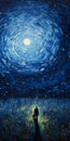 Starry Field: Neo-mosaic Inspired Oil Painting By Darwyn Cooke