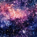 Starry galaxy background with bokeh and layered textures (tiled)