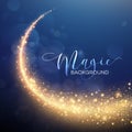 Starry Glitter Trail Background. Vector