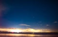 Starry moonlight over florida lake