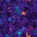 Starry Nebula with Colorful Clouds. A deep space nebula with colorful clouds and twinkling stars Royalty Free Stock Photo