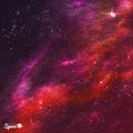 Starry Nebula. Outer Space background. Vector illustration. Royalty Free Stock Photo