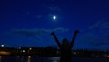 Starry night Alaska Lake