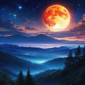 Starry night captivating anime sky wallpaper with star