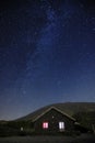 Starry night on Galvarina Refuge in Etna Park