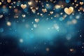 Starry Night of Hearts: A Dreamy Valentine's Day Celebration Background - Generative AI