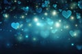 Starry Night of Hearts: A Dreamy Valentine's Day Celebration Background - Generative AI