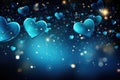 Starry Night of Hearts: A Dreamy Valentine's Day Celebration Background - Generative AI