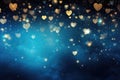 Starry Night of Hearts: A Dreamy Valentine's Day Celebration Background - Generative AI