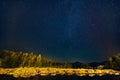 Starry night in Lake Placid Royalty Free Stock Photo