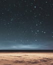 Starry night landscape Royalty Free Stock Photo