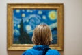 Starry Night at MoMA and a Contemplative Boy.