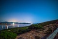 Starry night over Porto Conte bay Royalty Free Stock Photo