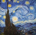 ` The Starry Night ` painted by Vincent Van Gogh Royalty Free Stock Photo