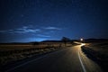 Starry Night Road Royalty Free Stock Photo