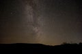 starry night sky angled astrophotography