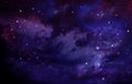 Starry night sky deep outer space, galaxy background Royalty Free Stock Photo