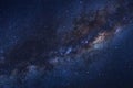 Starry Night Sky, Milky Way Galaxy With Stars And Space Dust In