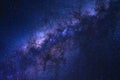 Starry night sky and milky way galaxy with stars and space dust Royalty Free Stock Photo