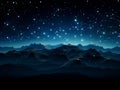 starry night sky over mountains with stars Royalty Free Stock Photo