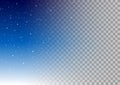 Starry night sky on transparent background - vector design element Royalty Free Stock Photo