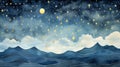 A starry night sky with \'Wishing You a Stellar Birthday\' Royalty Free Stock Photo