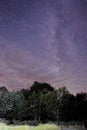 Milky way , clouds and trees