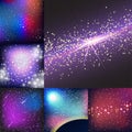 Starry outer galaxy cosmic space illustration universe background sky astronomy nebula cosmos night constellation vector Royalty Free Stock Photo