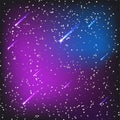 Starry outer galaxy cosmic space illustration universe background sky astronomy nebula cosmos night constellation vector Royalty Free Stock Photo