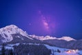 starry sky above the alps Royalty Free Stock Photo